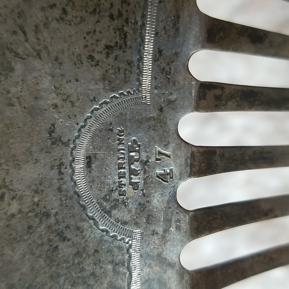 Antique Sterling Hair Comb Kennard & Jenks - Picture 11 of 11